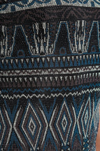 Load image into Gallery viewer, Metallic Tinsel Tribal Midi Dress