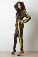 Load image into Gallery viewer, Savage Ribbon Trim Camouflage Two Piece Set