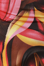 Load image into Gallery viewer, Abstract Whirl Keyhole Yoke Midi Dress
